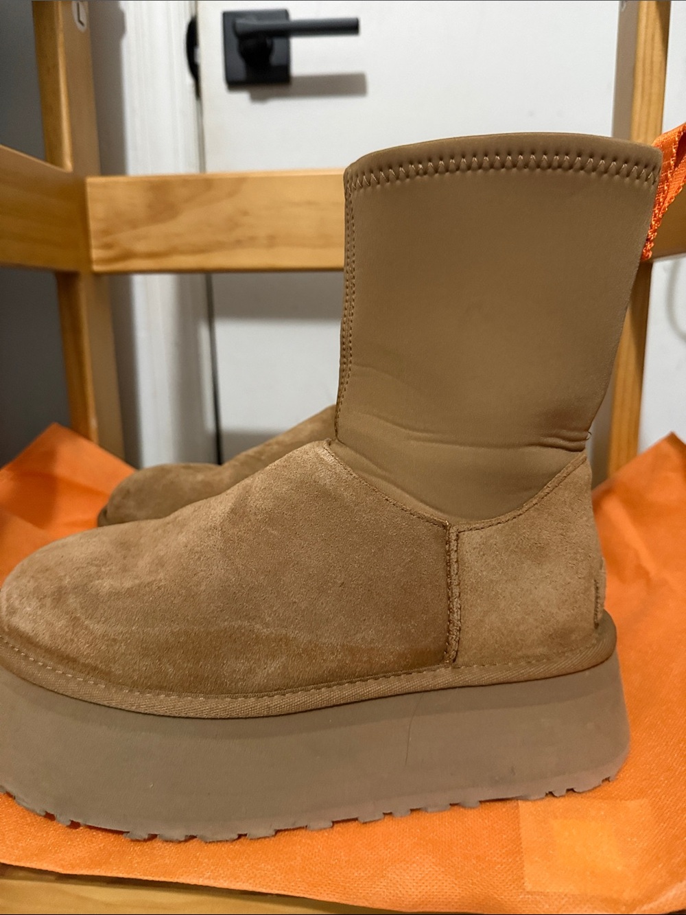UGG Women's Chestnut Suede Platform Ankle Boot